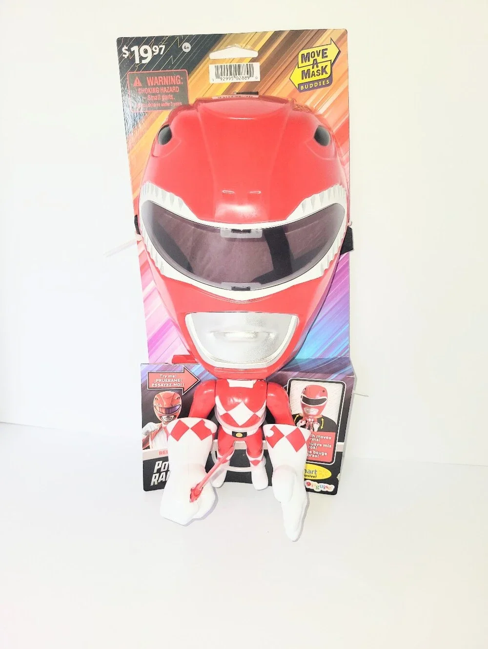 NWT Power Rangers Red Ranger Mask Kids Halloween Move-A-Mask Pretend Play